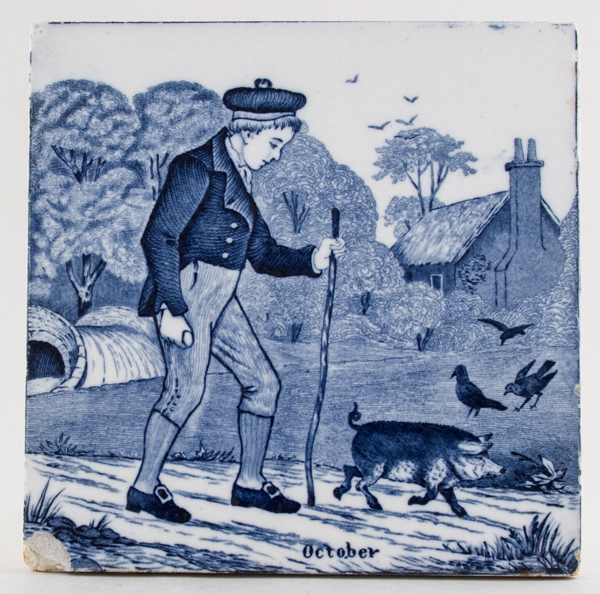 Tile October c1920s